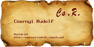 Csernyi Rudolf névjegykártya