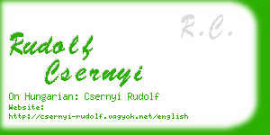 rudolf csernyi business card